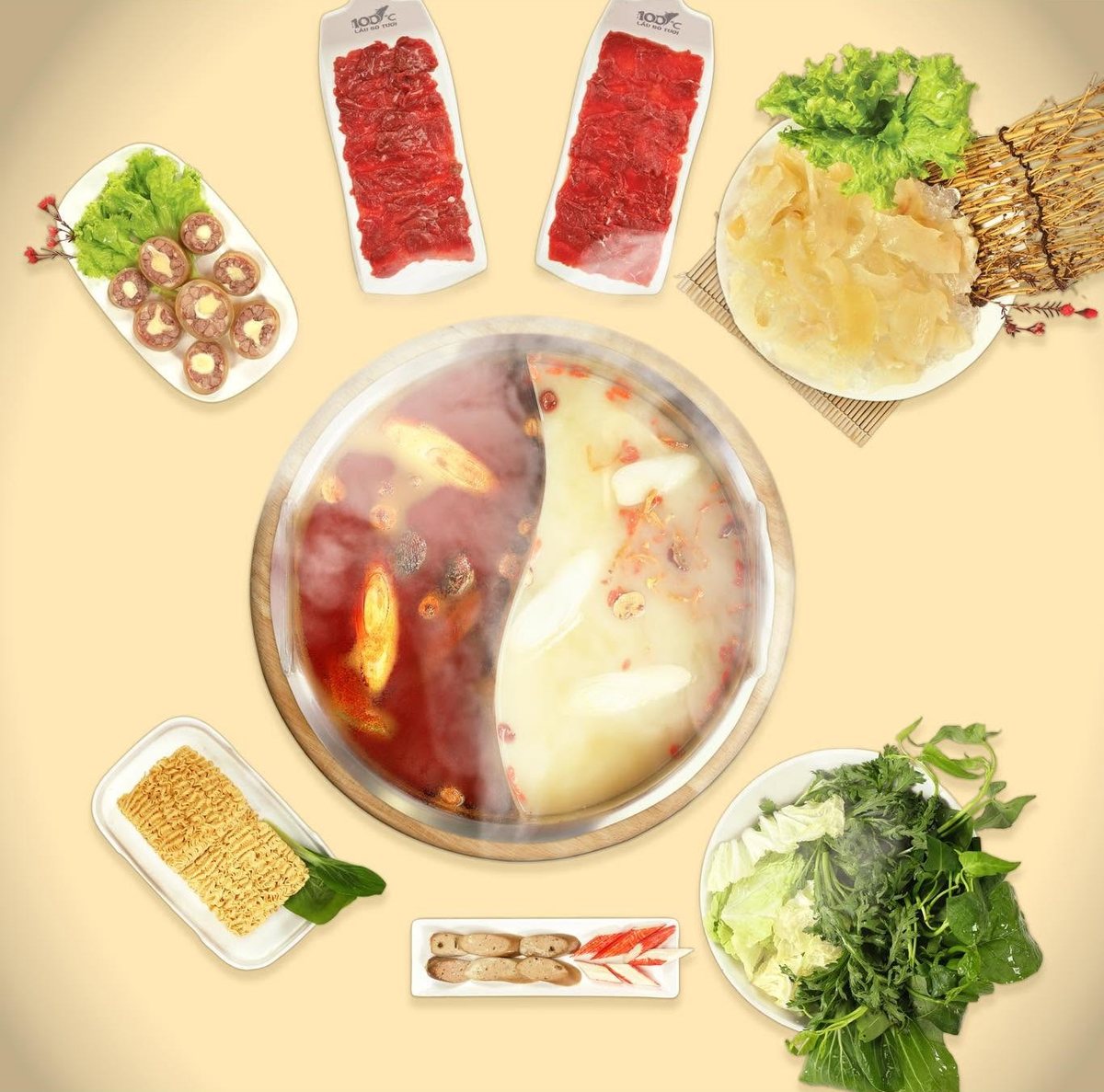Combo 97°C — Đuôi bò, Diềm thăn, Gân giòn