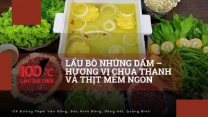 lẩu bò nhúng dấm