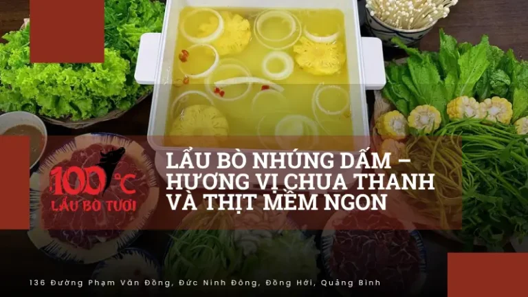 lẩu bò nhúng dấm