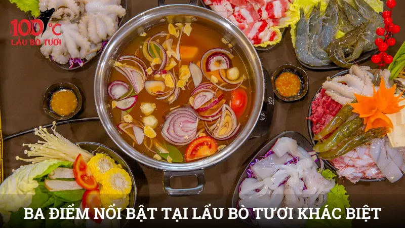 Ba điểm nổi bật khiến lẩu bò thập cẩm tại Lẩu Bò Tươi khác biệt