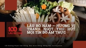 lẩu bò nấm