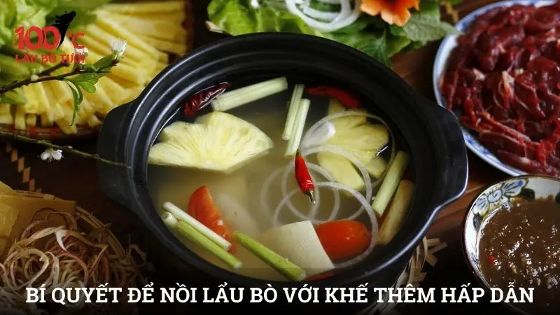 Bí quyết để nồi lẩu bò giấm với khế chua thêm hấp dẫn