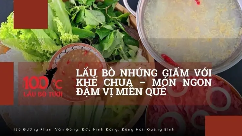 Lẩu bò nhúng giấm với khế chua