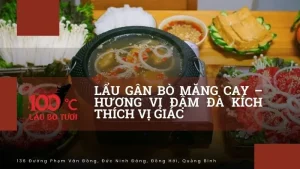 Lẩu gân bò măng cay