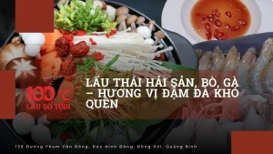lẩu Thái hải sản, bò, gà