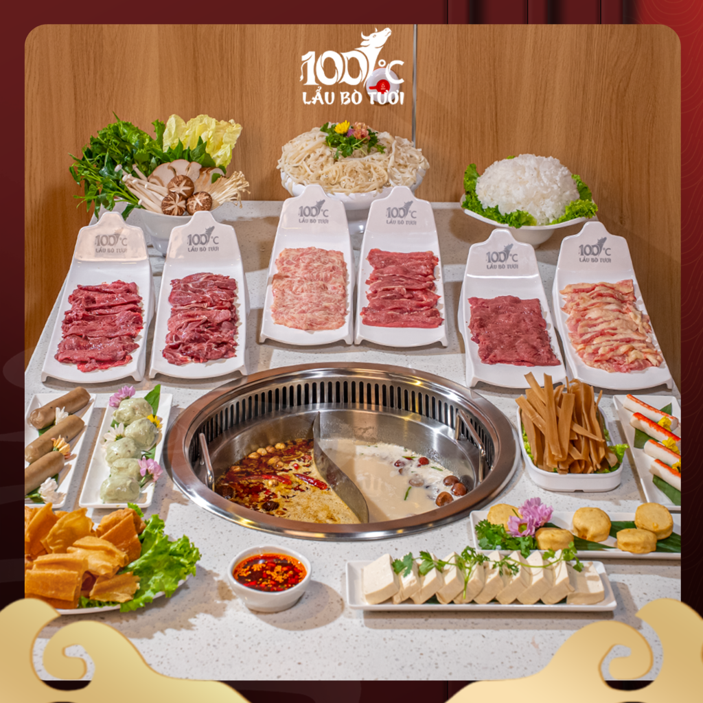 COMBO 100 độ C - Lẩu bò tươi