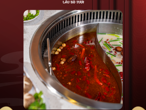 Nước lẩu cay đặc biệt - lẩu bò tươi