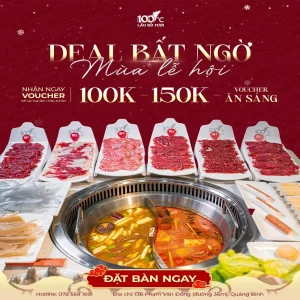 Deal màu lễ hội tại Lẩu Bò Tươi 100 Độ C - Càng ăn càng lời