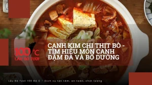 canh kim chi thịt bò