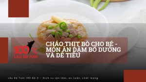 Cháo thịt bò cho bé