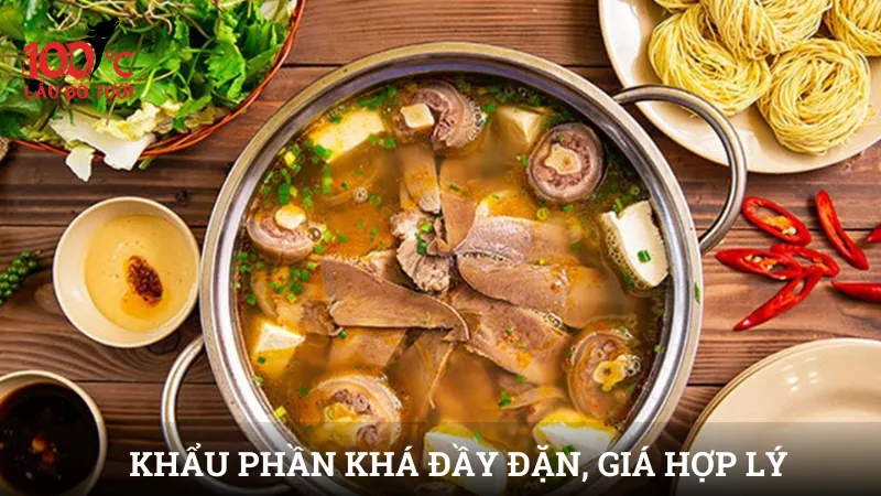 Khẩu phần khá đầy đặn, giá hợp lý