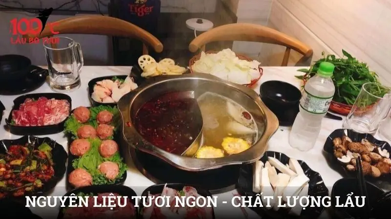 Nguyên liệu tươi ngon quyết định chất lượng lẩu