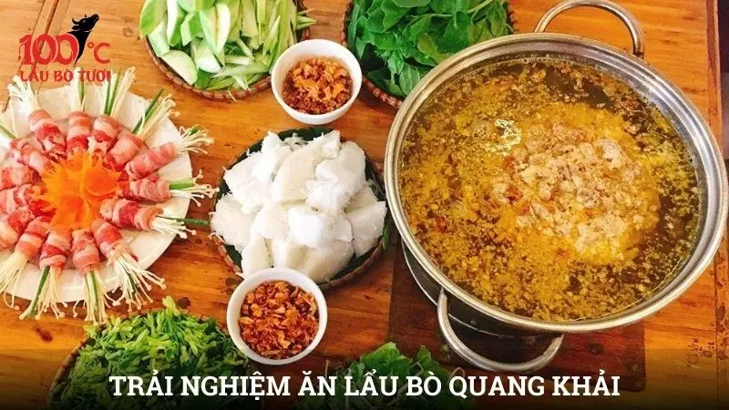 Trải nghiệm ăn lẩu bò Quang Khải và không gian thưởng thức