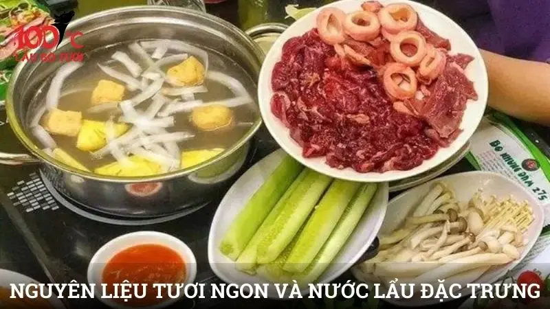 Nguyên liệu tươi ngon và nước thiên kim đặc trưng