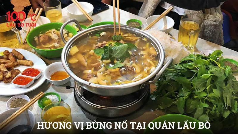 Hương vị bùng nổ tại quán lẩu bò