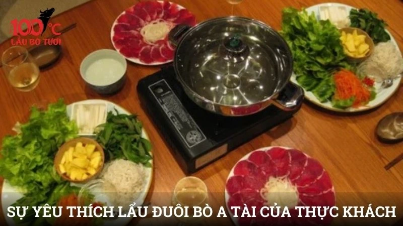 Sự yêu thích lẩu đuôi bò A Tài của thực khách