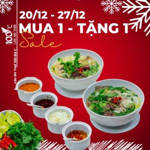 MUA 1 TẶNG 1 PHỞ – BÚN TẠI LẨU BÒ TƯƠI 100 ĐỘ C