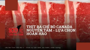 thịt ba chỉ bò Canada nguyên tấm