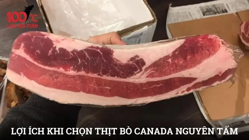 Lợi ích khi chọn thịt ba chỉ bò Canada nguyên tấm
