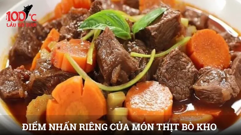 Điểm nhấn riêng của món thịt bò kho 