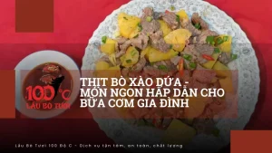 thịt bò xào dứa