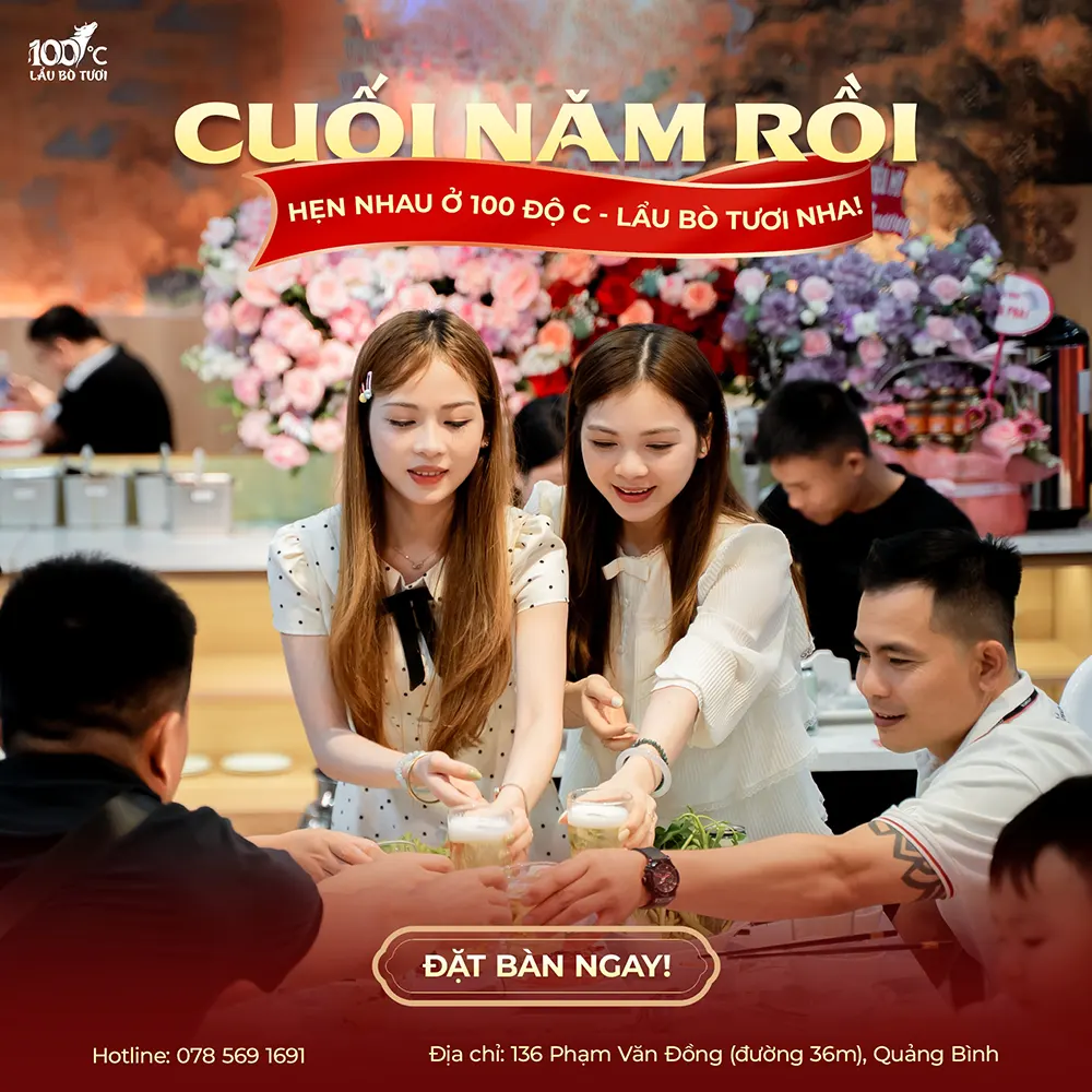 Ưu đãi lẩu bò tươi 100 độ c - Cuối năm gặp mặt